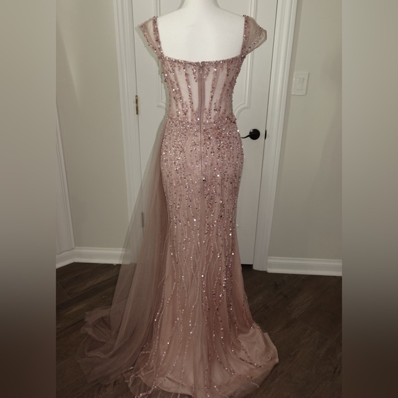 Blush Pink Sequin Gown - Picture 5 of 5